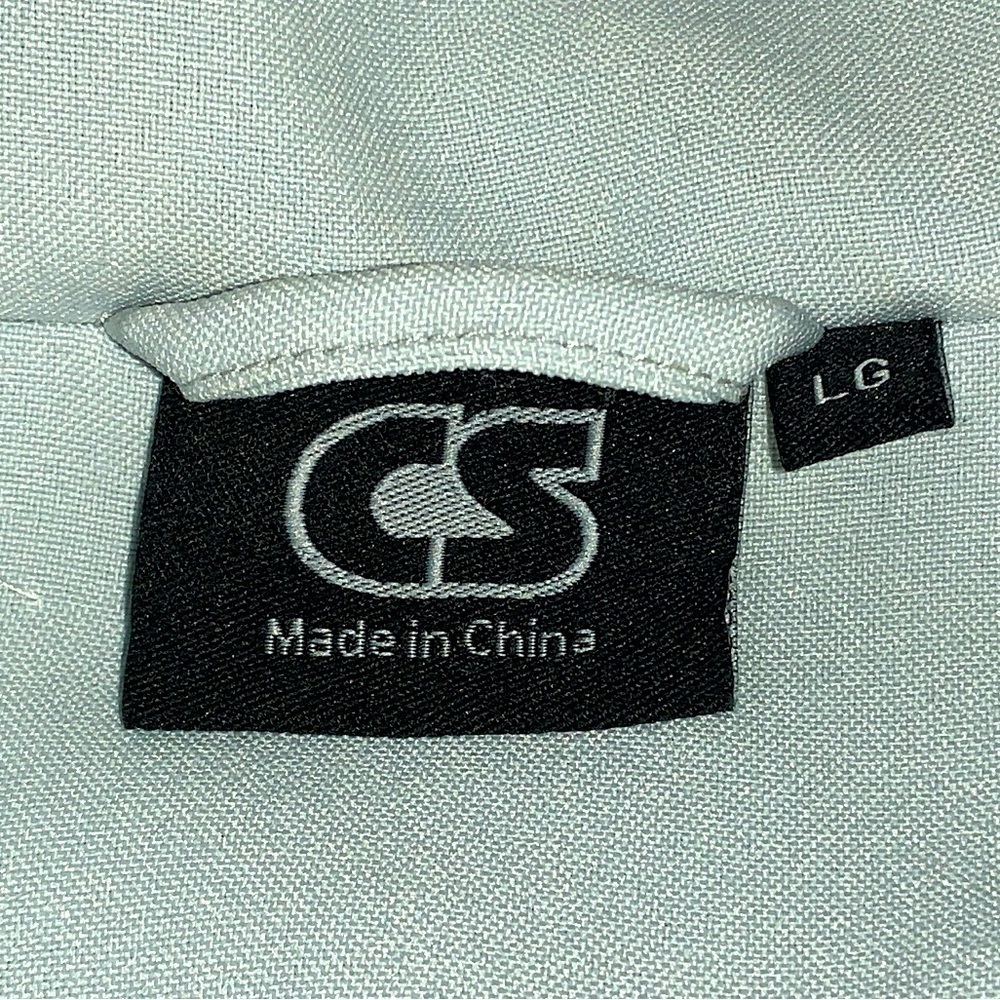 CS Black Jacket L Hooded Performance Wear Lightweight Packable Pockets Zip EUC - Picture 8 of 9